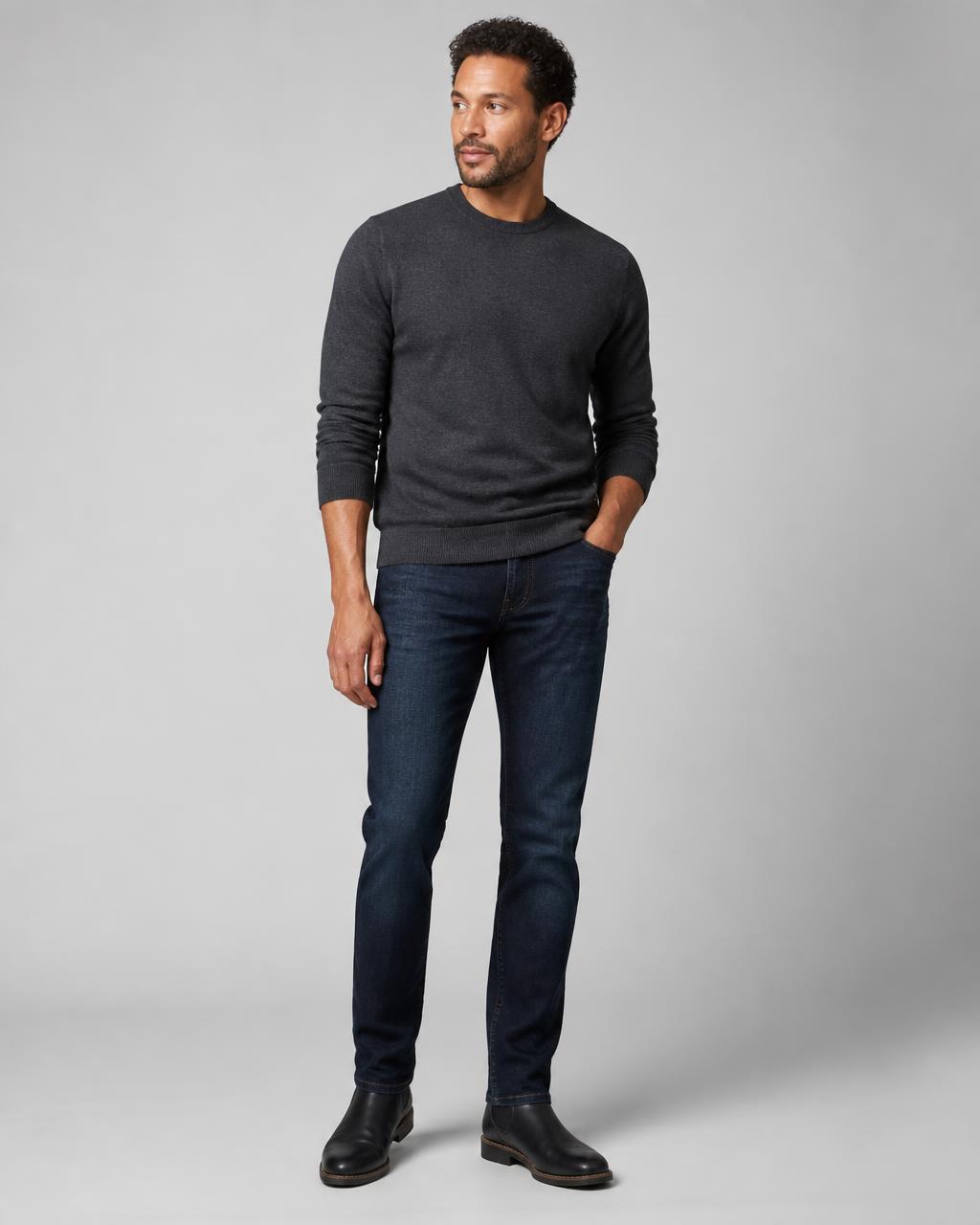 Slim Fit Denim in Dark Indigo