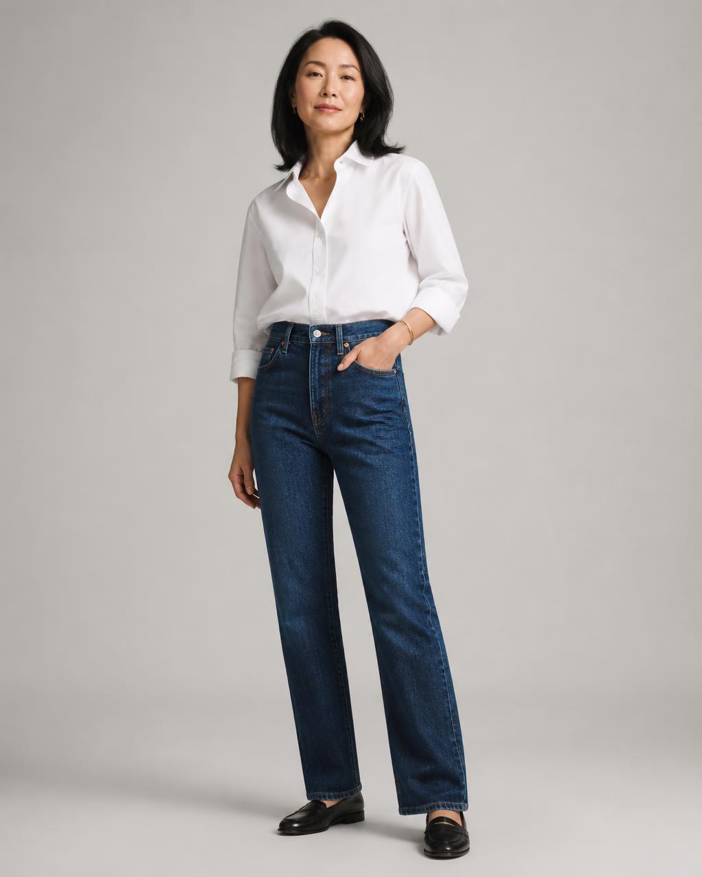 Straight Fit Jeans in Vintage Indigo